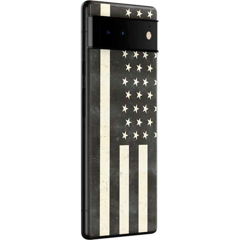 Black & White USA Flag Google Pixel 6 Pro Skin